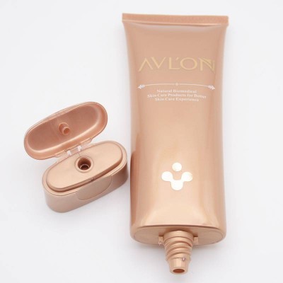 Custom Make 120g Body Lotion Tube Plastic Skin Care Lotion Packaging Soft Empty Oval Tube With Flip Cap